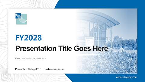 Emden_Leer University of Applied Sciences Academic Presentation/Research Findings Report PPT Template