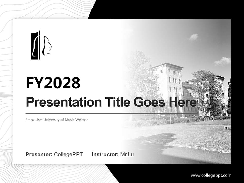 Franz Liszt University of Music Weimar Academic Presentation/Research Findings Report PPT Template4:3 ratio PPT effect preview image5