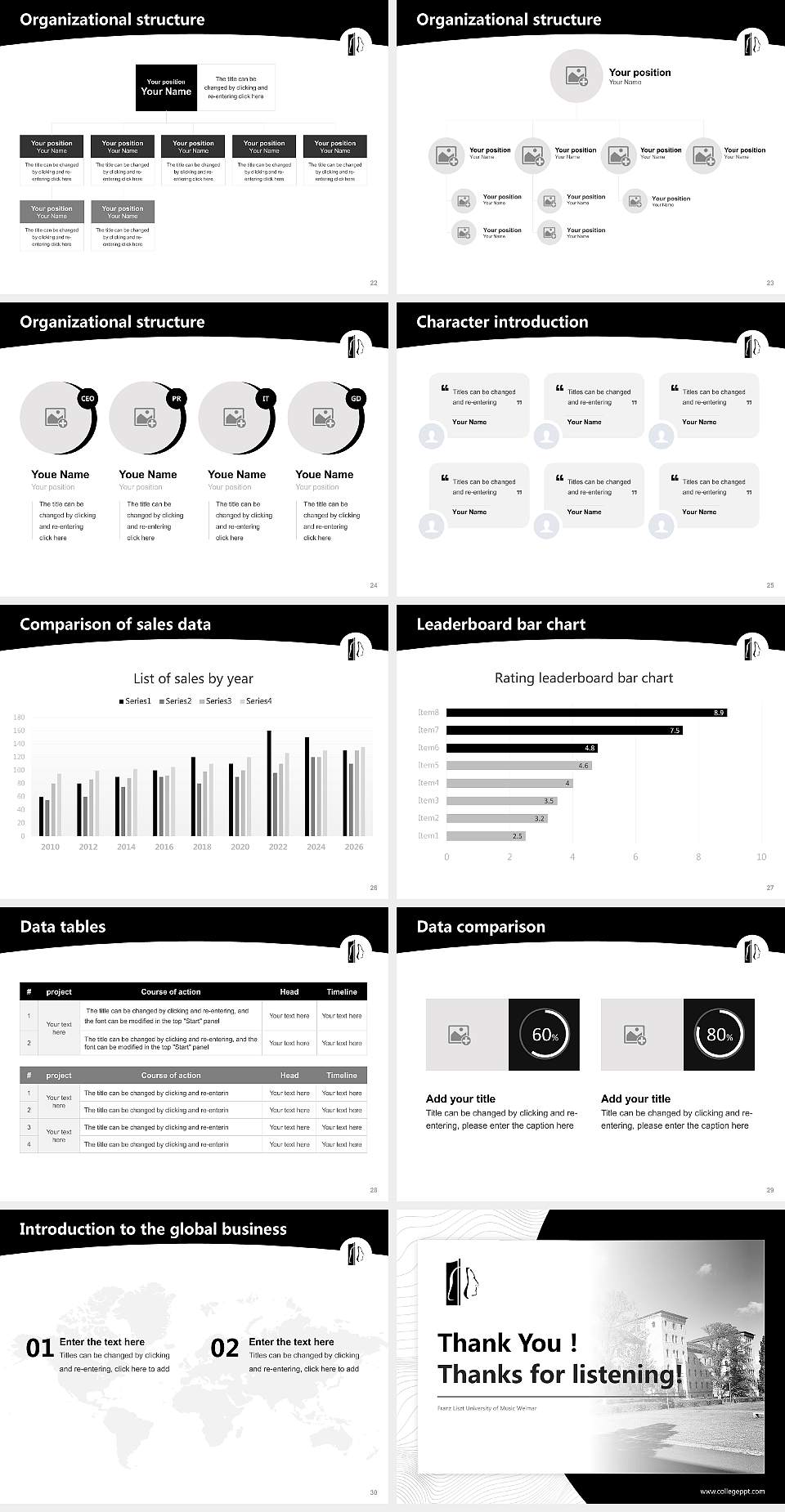 Franz Liszt University of Music Weimar Academic Presentation/Research Findings Report PPT Template4:3 ratio PPT effect preview image4
