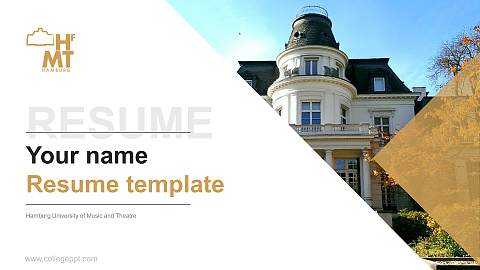 Hamburg University of Music and Theatre Resume PPT Template
