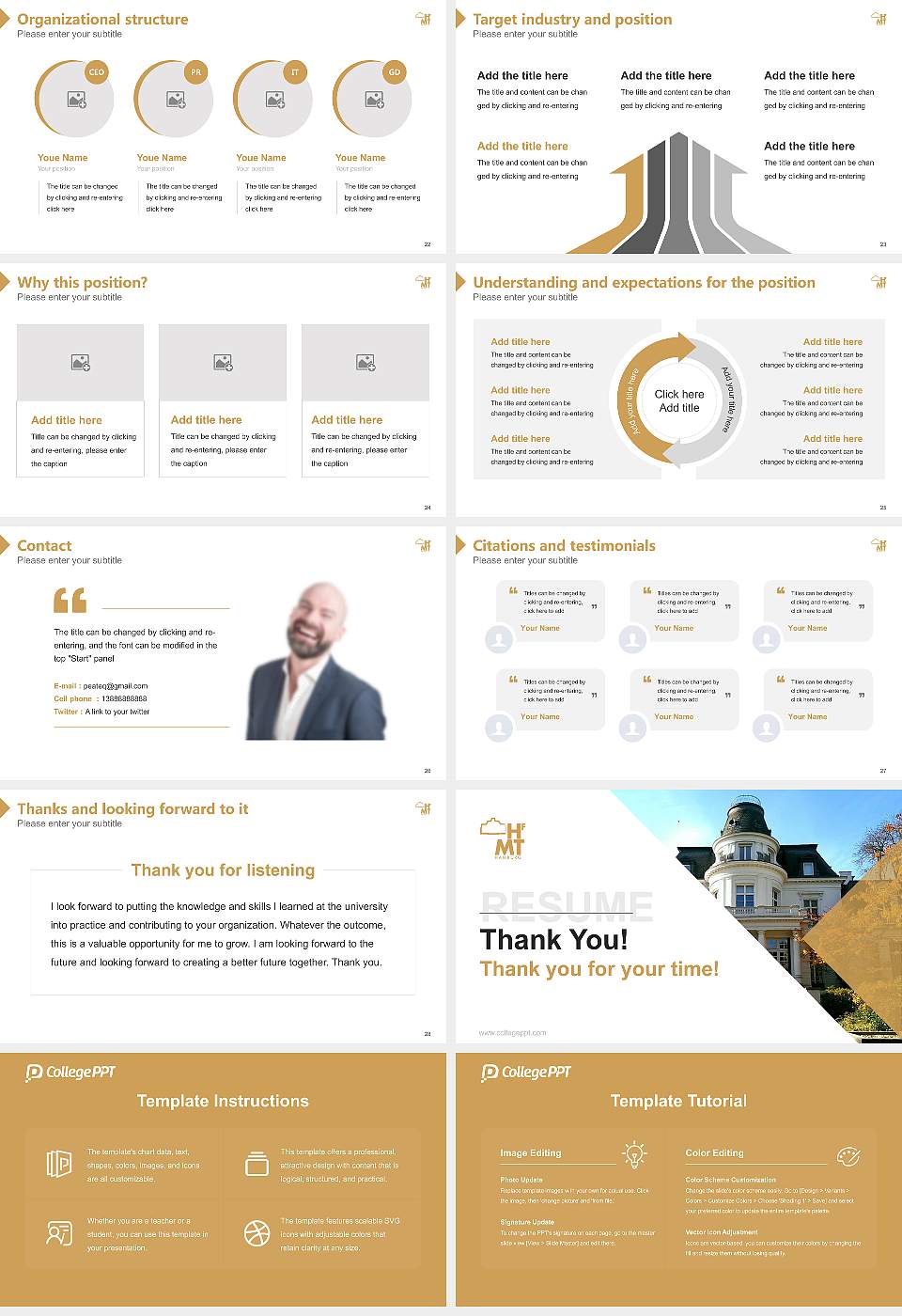 Hamburg University of Music and Theatre Resume PPT Template16:9 ratio PPT effect preview image4