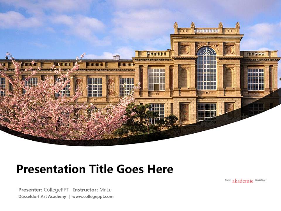 Düsseldorf Art Academy Course/Courseware Creation PPT Template4:3 ratio PPT effect preview image5