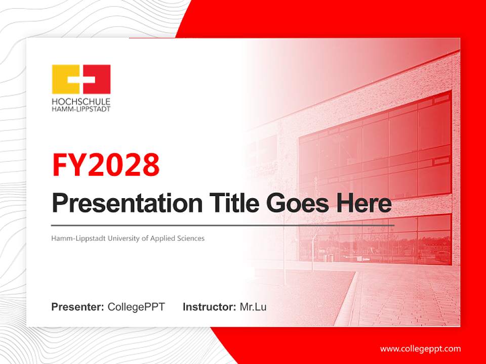 Hamm-Lippstadt University of Applied Sciences Academic Presentation/Research Findings Report PPT Template4:3 ratio PPT effect preview image5