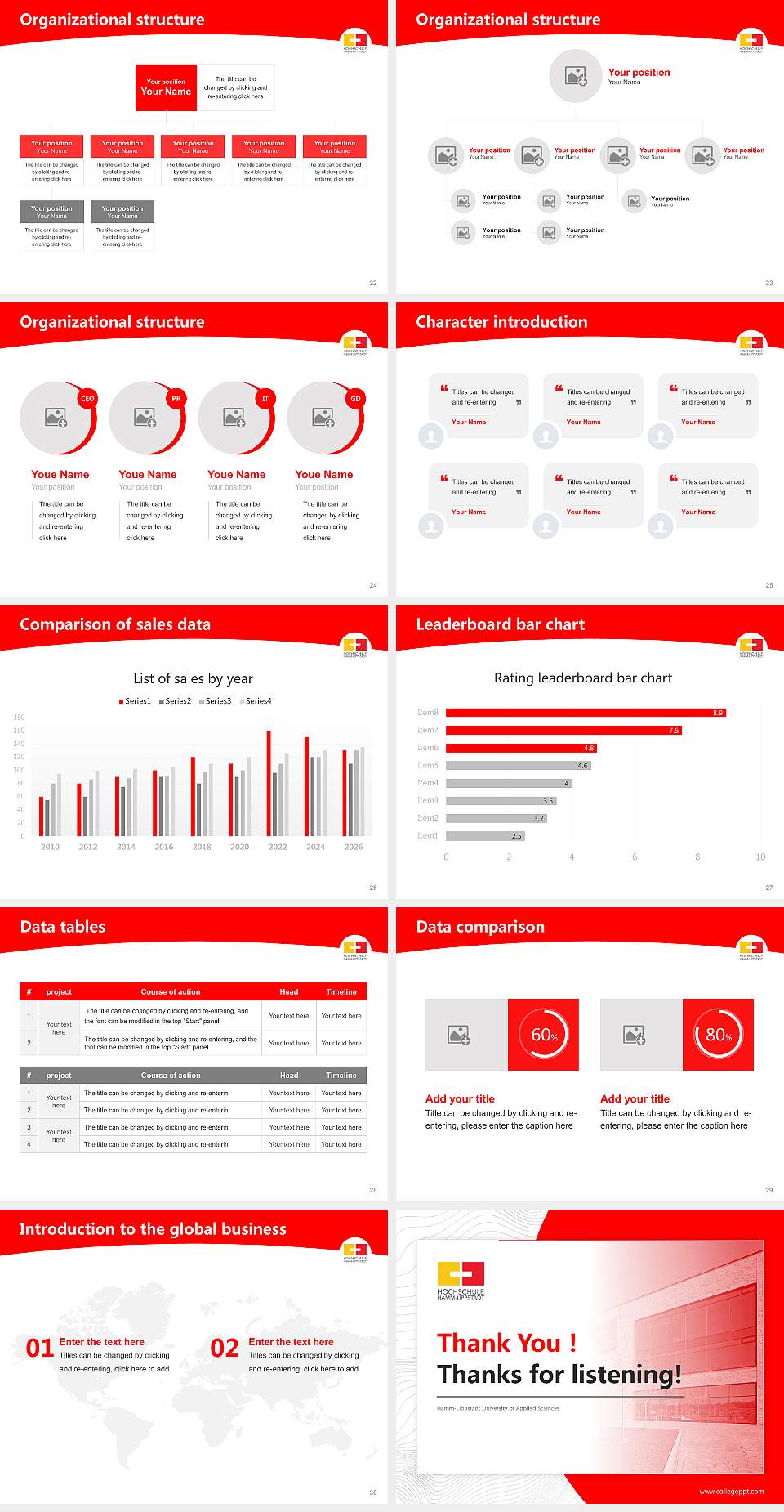 Hamm-Lippstadt University of Applied Sciences Academic Presentation/Research Findings Report PPT Template4:3 ratio PPT effect preview image4