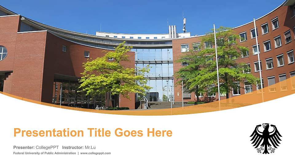 Federal University of Public Administration Course/Courseware Creation PPT Template16:9 ratio PPT effect preview image