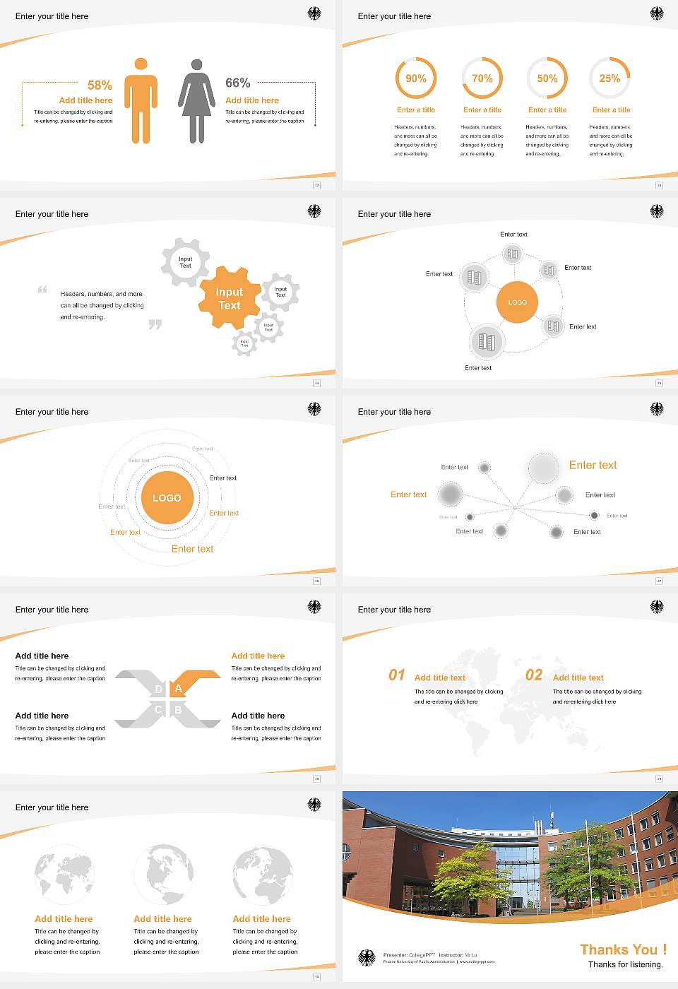 Federal University of Public Administration Course/Courseware Creation PPT Template16:9 ratio PPT effect preview image4