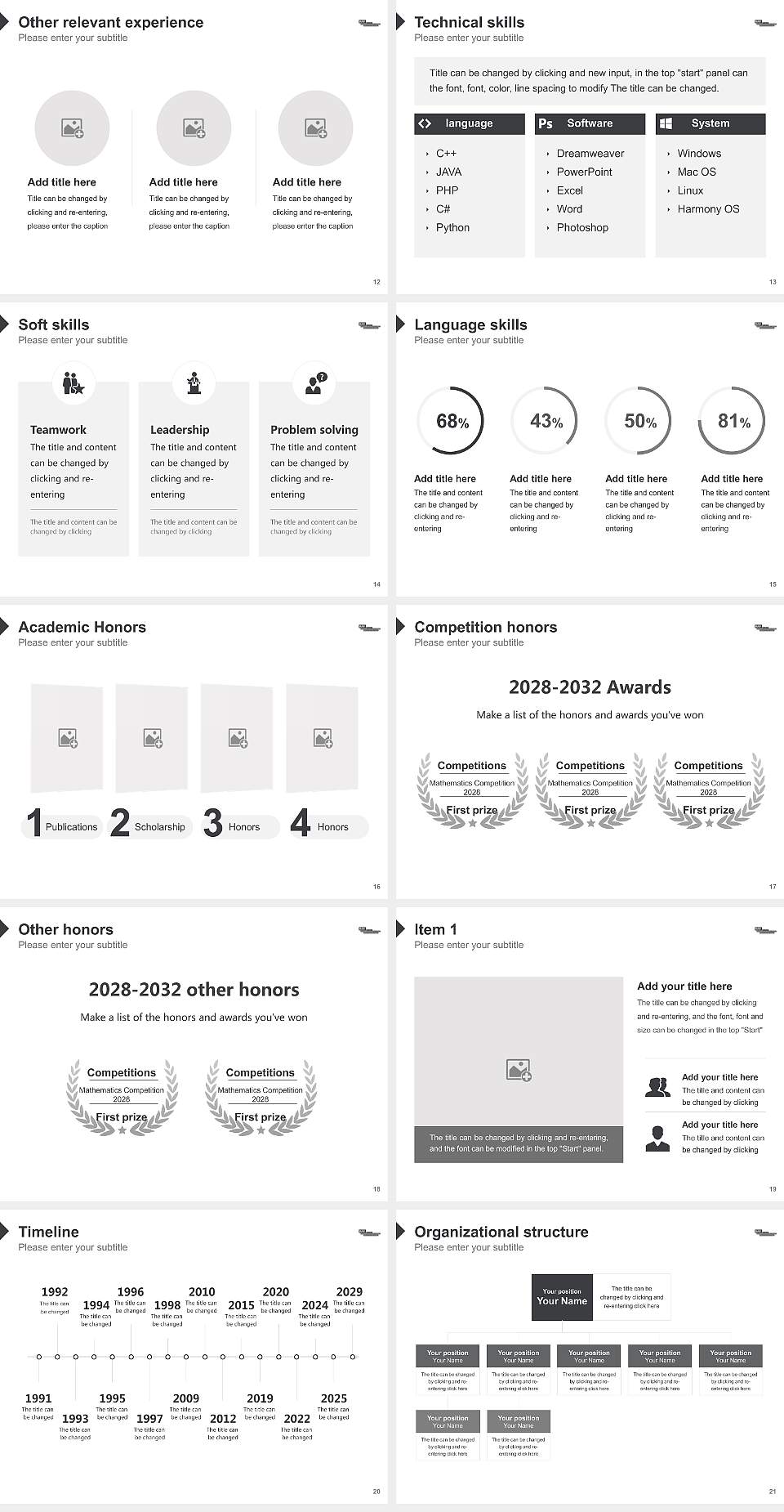 HAWK University of Applied Sciences and Arts Hildesheim_Holzminden_Göttingen Resume PPT Template4:3 ratio PPT effect preview image3