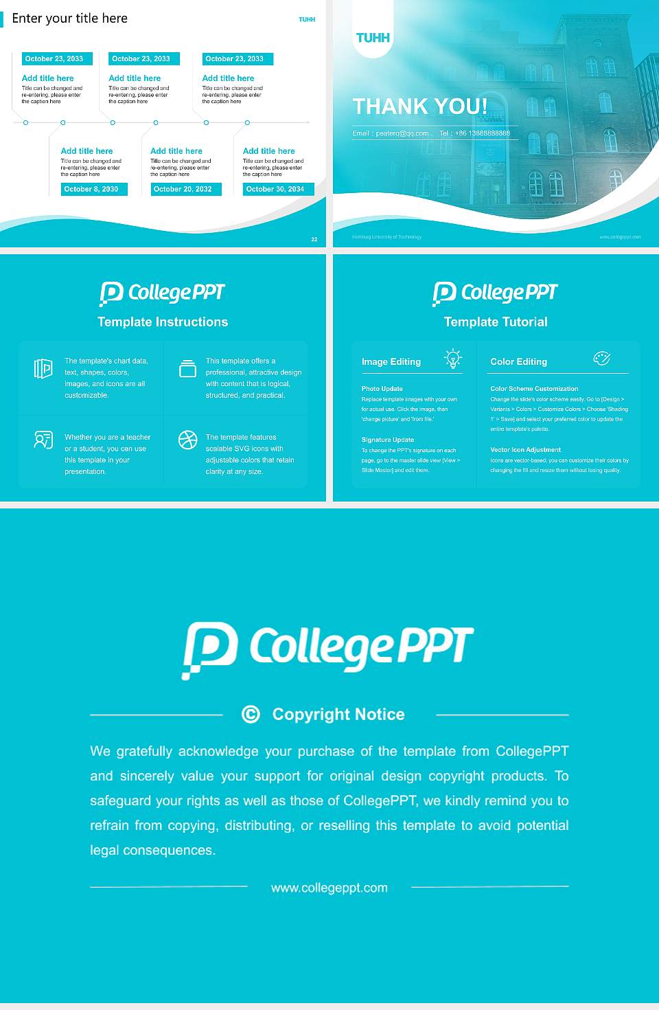 Hamburg University of Technology Lecture Sharing and Networking Event PPT Template4:3 ratio PPT effect preview image4
