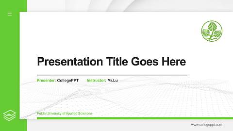 Fulda University of Applied Sciences Thesis Proposal/Graduation Defense PPT Template