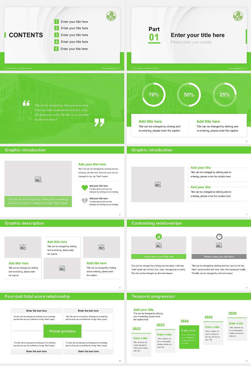 Fulda University of Applied Sciences Thesis Proposal/Graduation Defense PPT Template16:9 ratio PPT effect preview image2