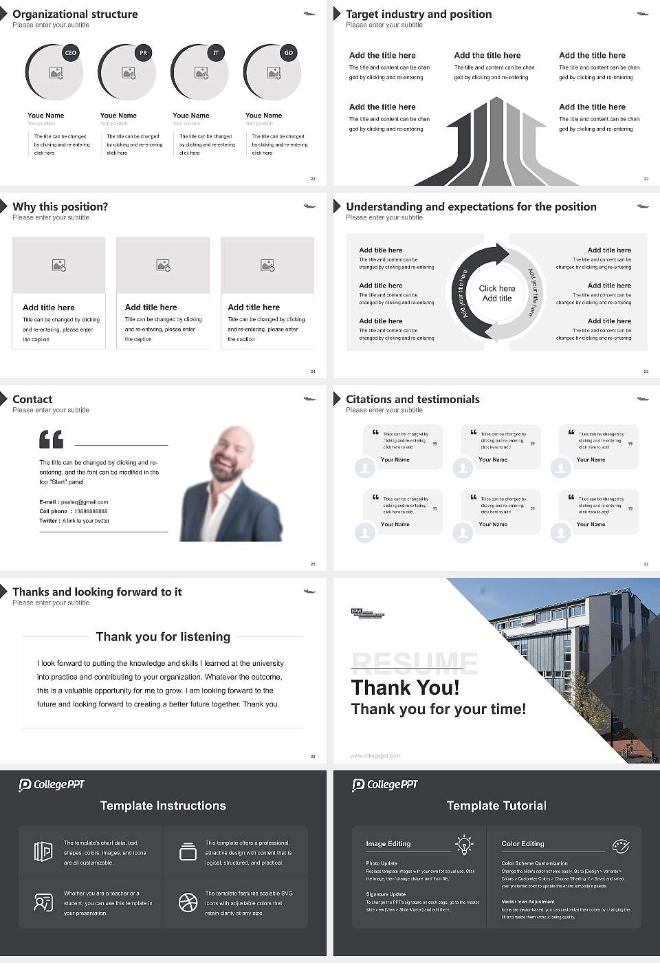 HAWK University of Applied Sciences and Arts Hildesheim_Holzminden_Göttingen Resume PPT Template16:9 ratio PPT effect preview image4