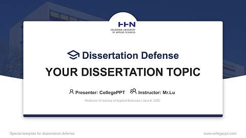Heilbronn University of Applied Sciences Graduation Thesis Defense PPT Template