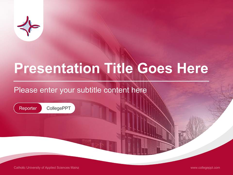 Catholic University of Applied Sciences Mainz Lecture Sharing and Networking Event PPT Template4:3 ratio PPT effect preview image4