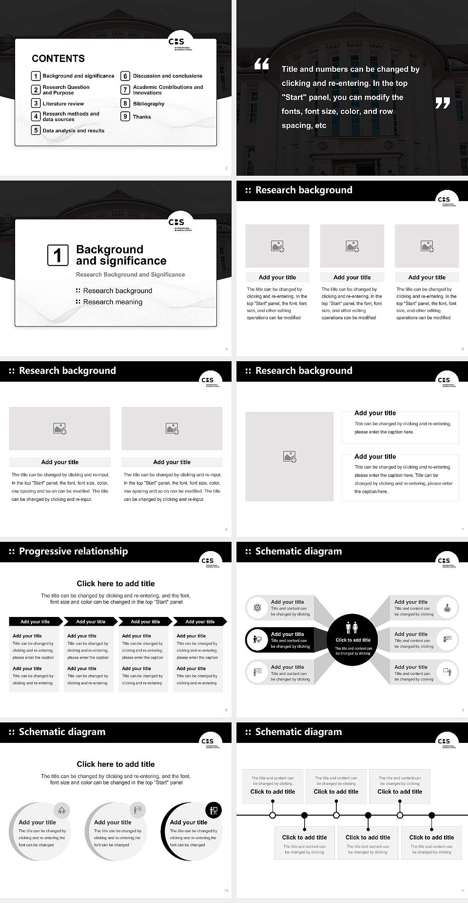 CBS International Business School – Rostock campus Graduation Thesis Defense PPT Template4:3 ratio PPT effect preview image2