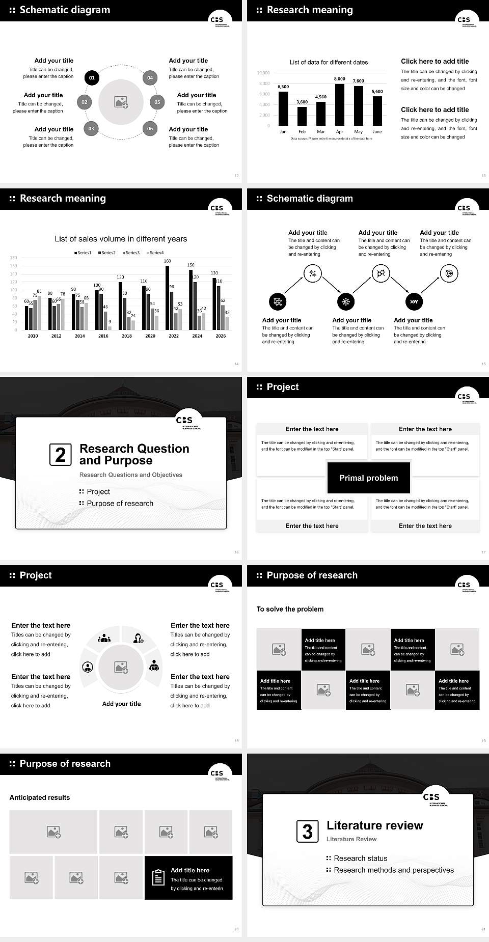 CBS International Business School – Rostock campus Graduation Thesis Defense PPT Template4:3 ratio PPT effect preview image3