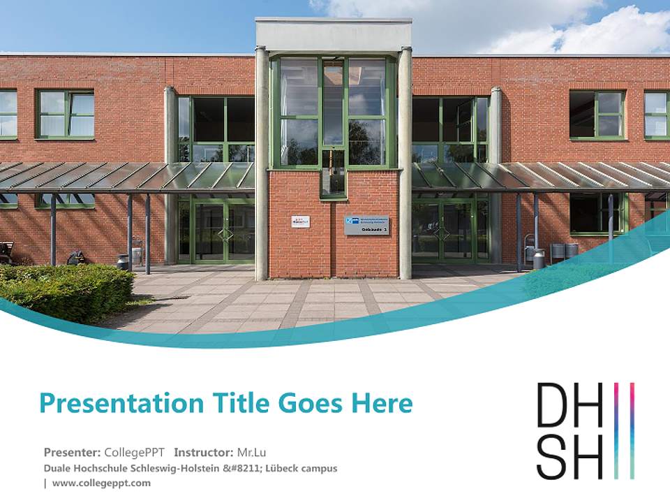 Duale Hochschule Schleswig-Holstein – Lübeck campus Course/Courseware Creation PPT Template4:3 ratio PPT effect preview image5
