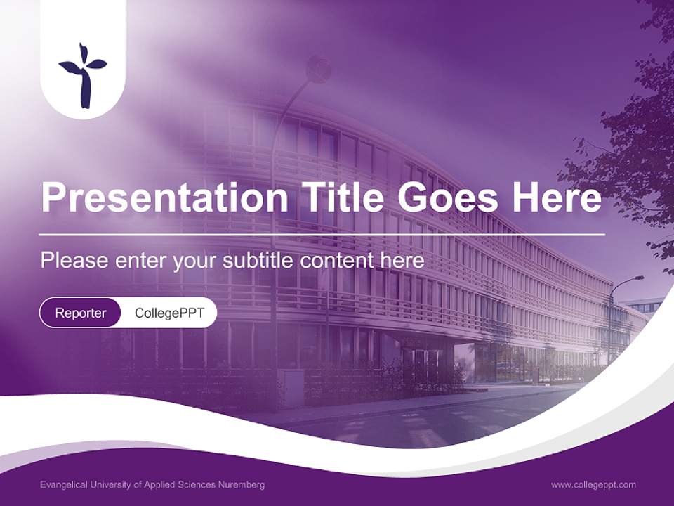 Evangelical University of Applied Sciences Nuremberg Lecture Sharing and Networking Event PPT Template4:3 ratio PPT effect preview image4