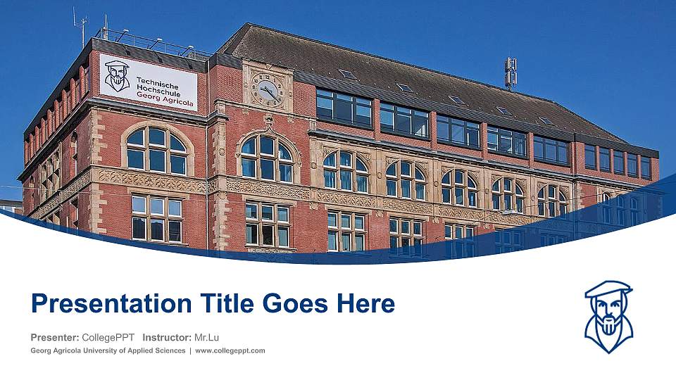 Georg Agricola University of Applied Sciences Course/Courseware Creation PPT Template16:9 ratio PPT effect preview image