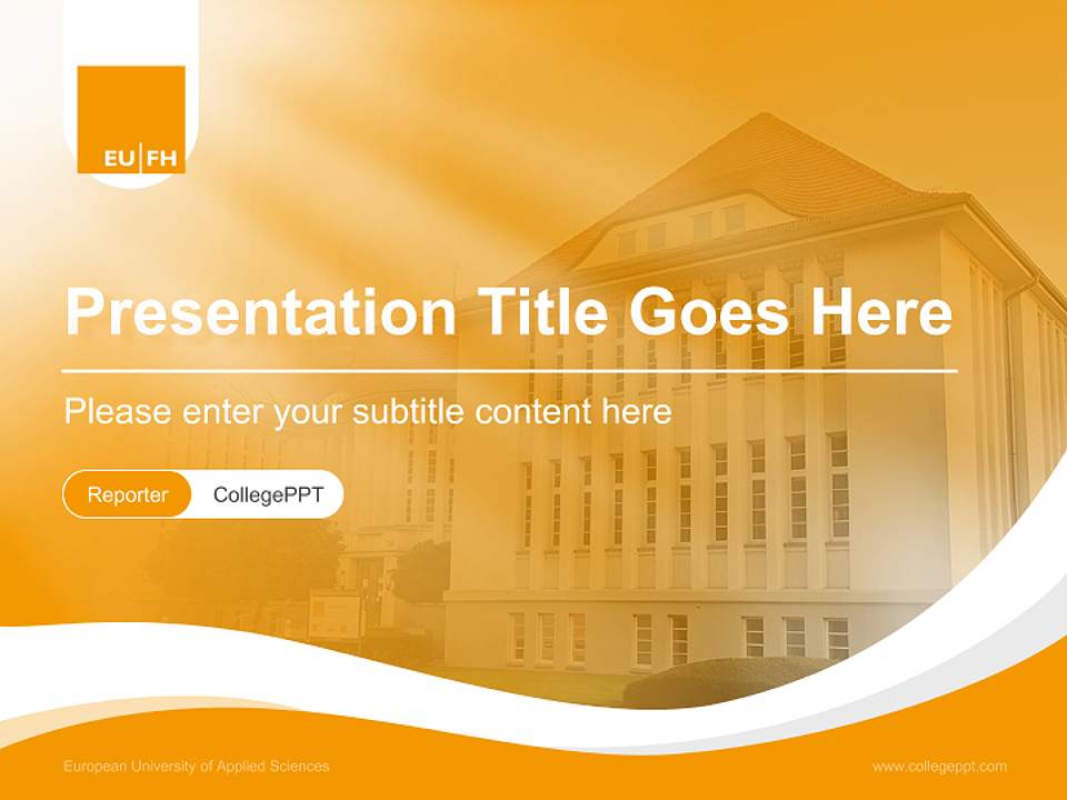 European University of Applied Sciences Lecture Sharing and Networking Event PPT Template4:3 ratio PPT effect preview image4