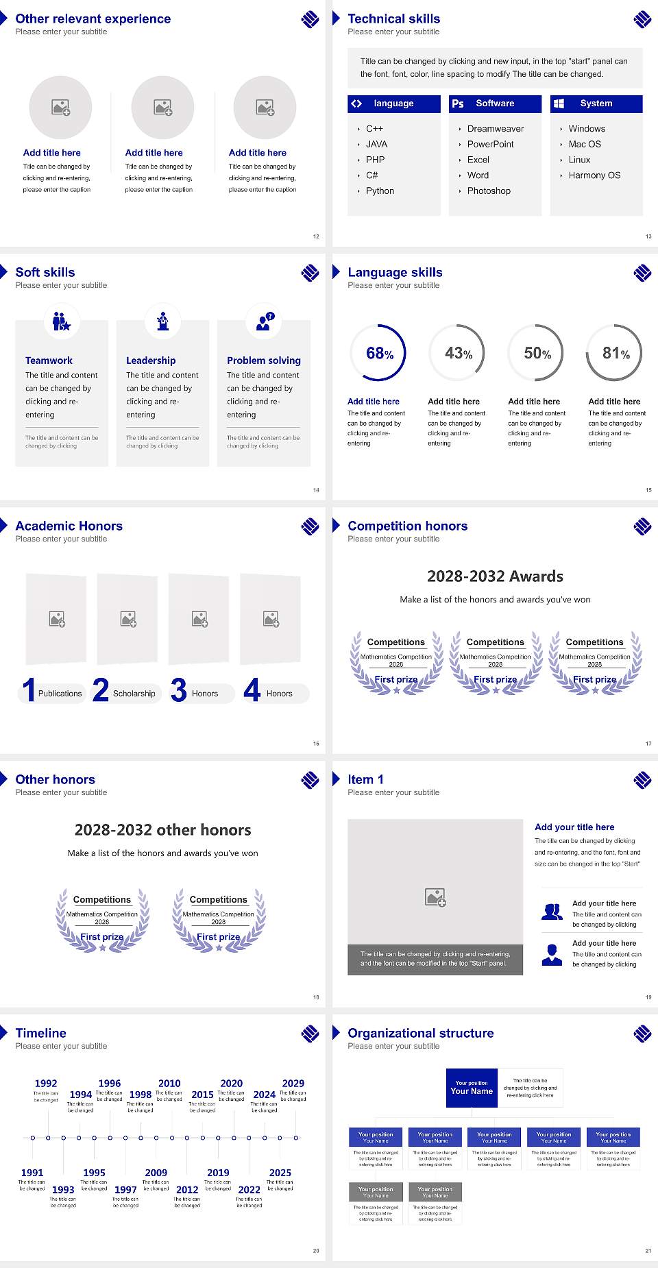 FH Münster – University of Applied Sciences Resume PPT Template4:3 ratio PPT effect preview image3