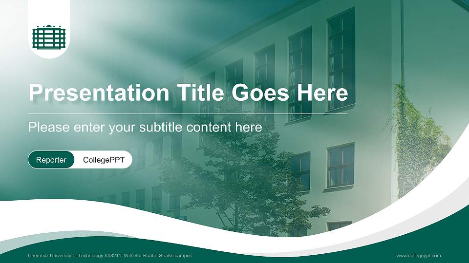 Chemnitz University of Technology – Wilhelm-Raabe-Straße campus Lecture Sharing and Networking Event PPT Template16:9 ratio PPT effect preview image