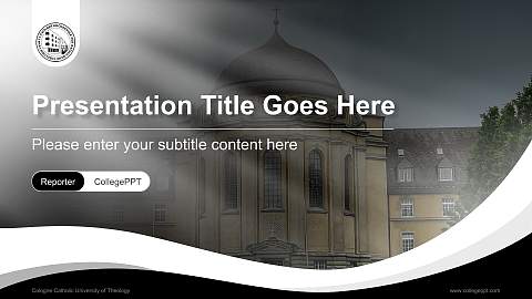 Cologne Catholic University of Theology Lecture Sharing and Networking Event PPT Template
