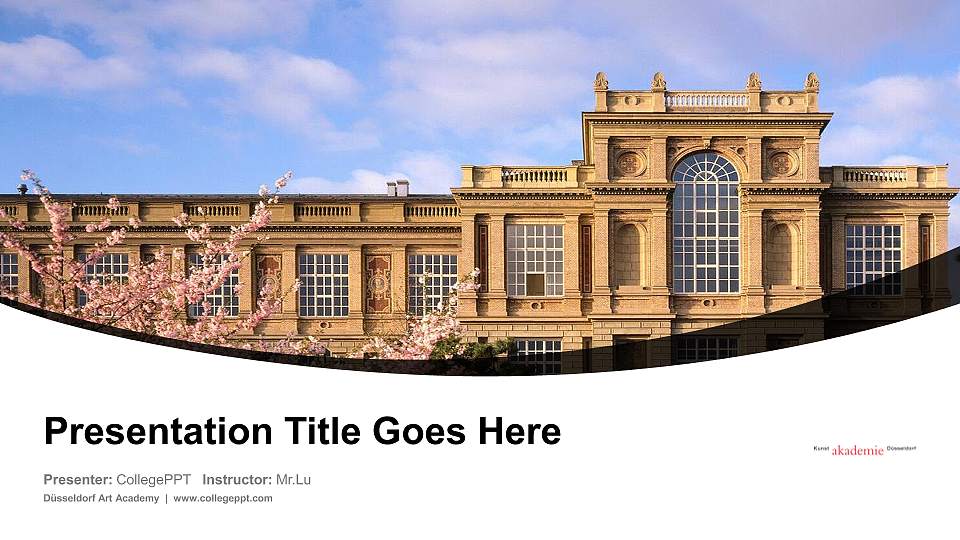 Düsseldorf Art Academy Course/Courseware Creation PPT Template16:9 ratio PPT effect preview image