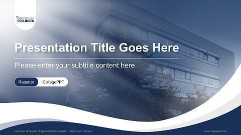 Esslingen University of Applied Sciences – Göppingen Campus Lecture Sharing and Networking Event PPT Template