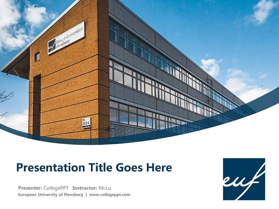 European University of Flensburg Course/Courseware Creation PPT Template4:3 ratio PPT effect preview image5