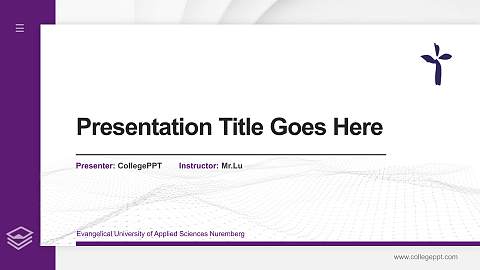 Evangelical University of Applied Sciences Nuremberg Thesis Proposal/Graduation Defense PPT Template