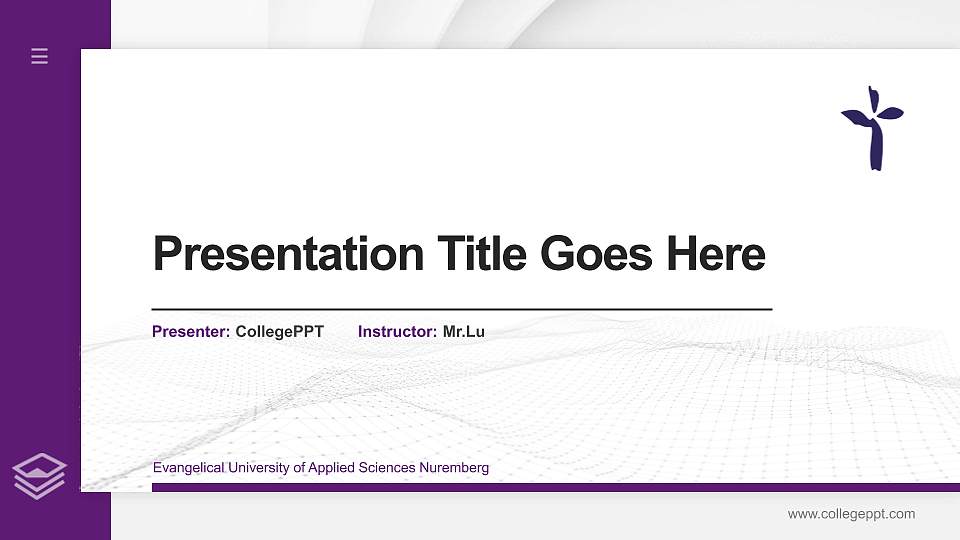 Evangelical University of Applied Sciences Nuremberg Thesis Proposal/Graduation Defense PPT Template16:9 ratio PPT effect preview image