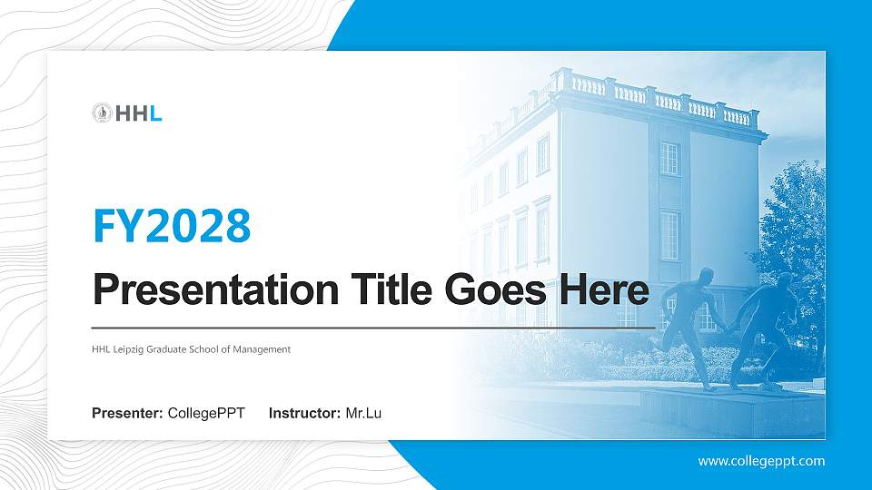 HHL Leipzig Graduate School of Management Academic Presentation/Research Findings Report PPT Template16:9 ratio PPT effect preview image
