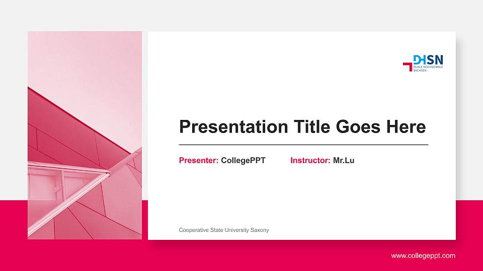Cooperative State University Saxony General PPT Template16:9 ratio PPT effect preview image