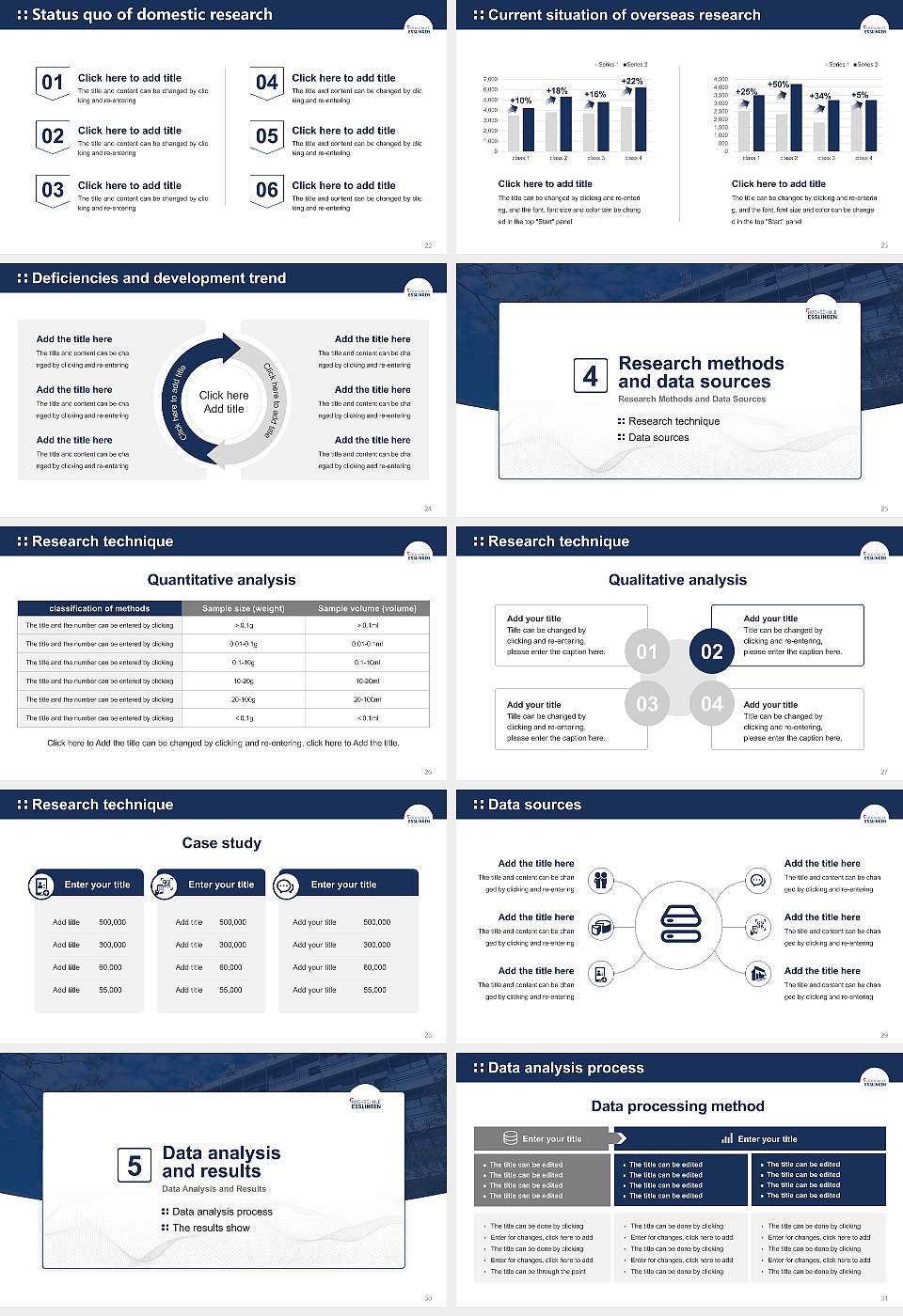 Esslingen University of Applied Sciences – Hilltop campus Graduation Thesis Defense PPT Template16:9 ratio PPT effect preview image4