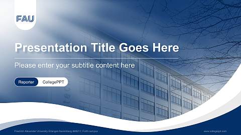 Friedrich Alexander University Erlangen-Nuremberg – Fürth campus Lecture Sharing and Networking Event PPT Template