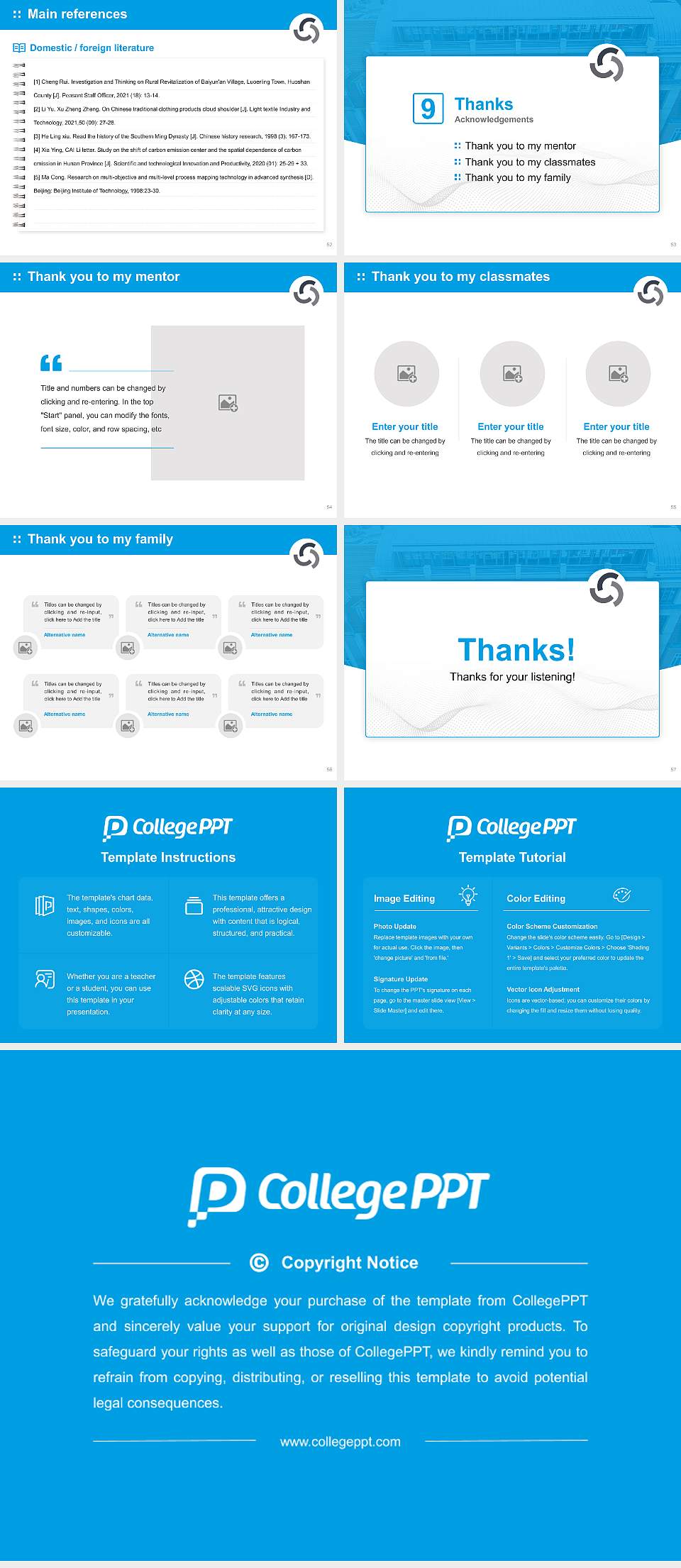 Fresenius University of Applied Sciences – Berlin campus Graduation Thesis Defense PPT Template4:3 ratio PPT effect preview image7
