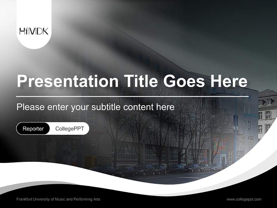 Frankfurt University of Music and Performing Arts Lecture Sharing and Networking Event PPT Template4:3 ratio PPT effect preview image4