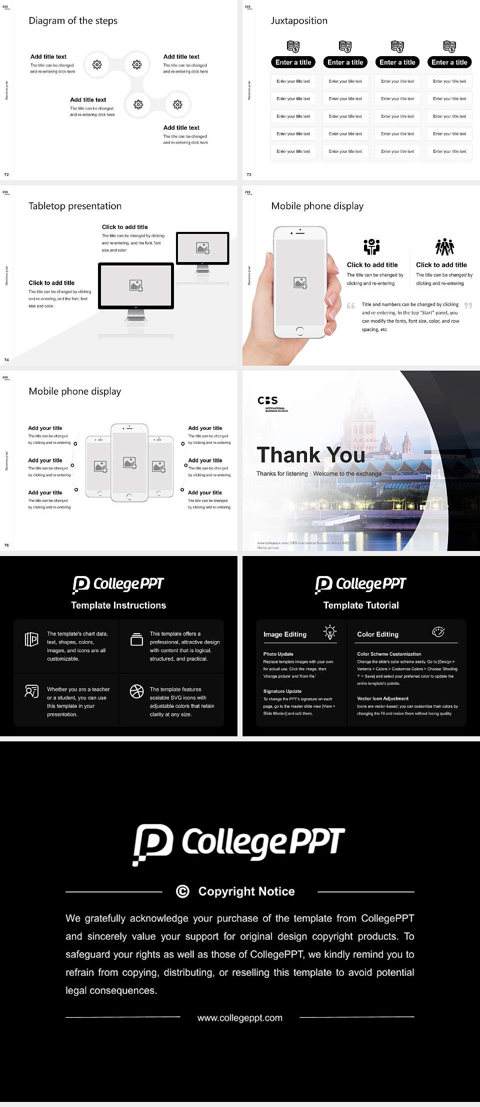 CBS International Business School – Mainz campus Competition/Entrepreneurship Contest PPT Template4:3 ratio PPT effect preview image9