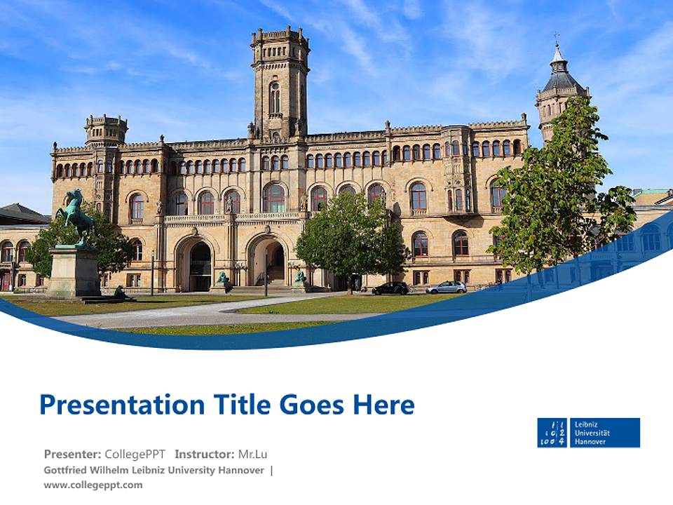 Gottfried Wilhelm Leibniz University Hannover Course/Courseware Creation PPT Template4:3 ratio PPT effect preview image5
