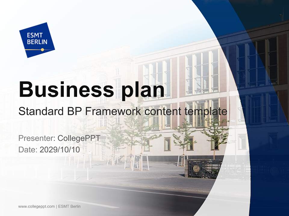 ESMT Berlin Competition/Entrepreneurship Contest PPT Template4:3 ratio PPT effect preview image9