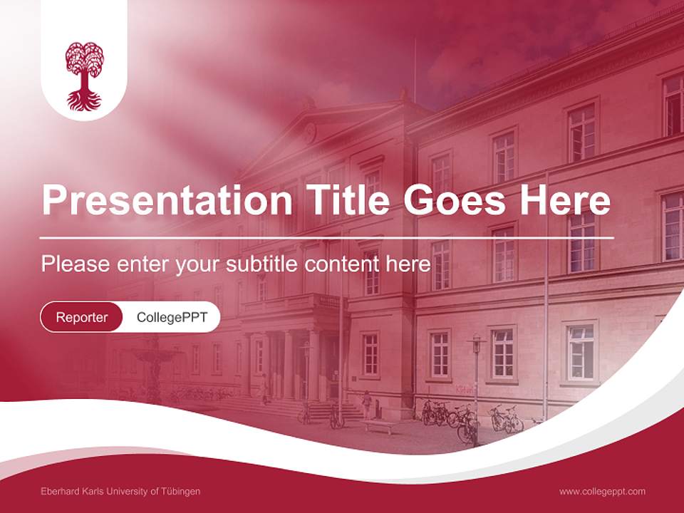Eberhard Karls University of Tübingen Lecture Sharing and Networking Event PPT Template4:3 ratio PPT effect preview image4