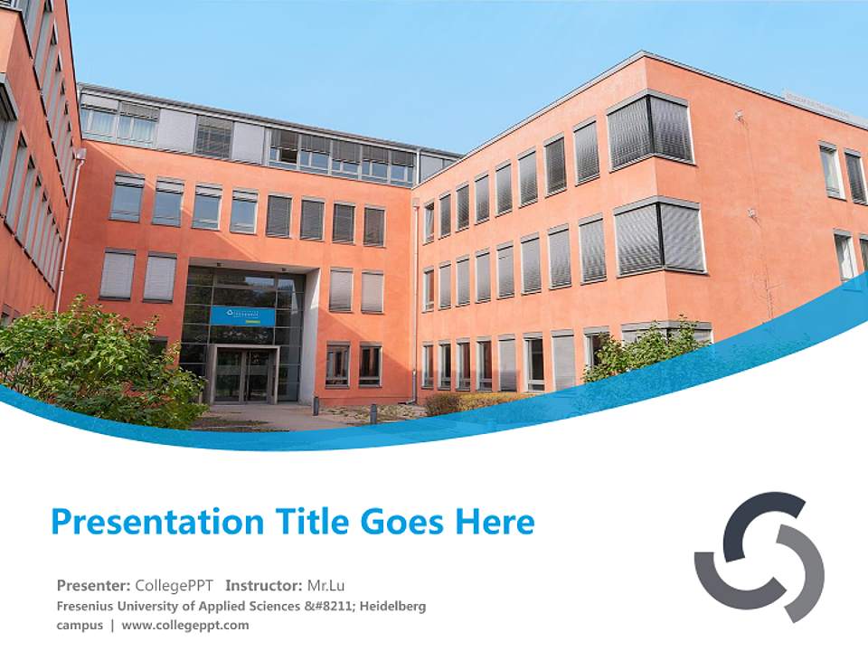 Fresenius University of Applied Sciences – Heidelberg campus Course/Courseware Creation PPT Template4:3 ratio PPT effect preview image5
