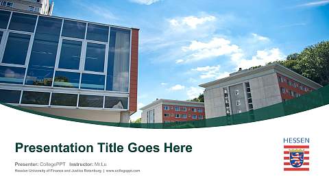 Hessian University of Finance and Justice Rotenburg Course/Courseware Creation PPT Template