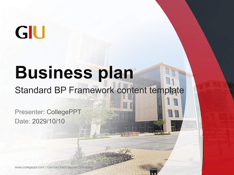 German International University Competition/Entrepreneurship Contest PPT Template4:3 ratio PPT effect preview image9