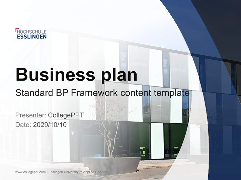 Esslingen University of Applied Sciences Competition/Entrepreneurship Contest PPT Template4:3 ratio PPT effect preview image9