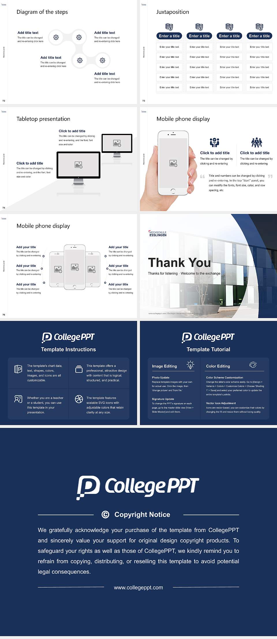 Esslingen University of Applied Sciences Competition/Entrepreneurship Contest PPT Template4:3 ratio PPT effect preview image9