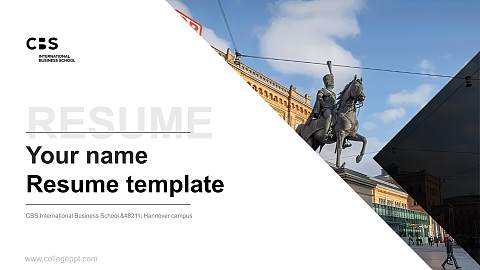 CBS International Business School – Hannover campus Resume PPT Template