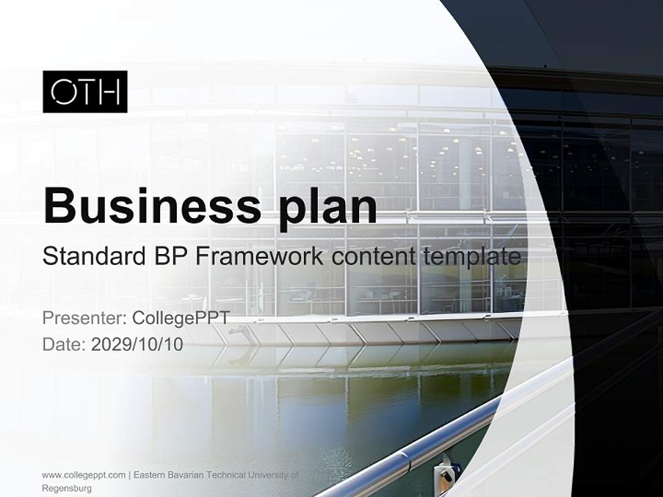 Eastern Bavarian Technical University of Regensburg Competition/Entrepreneurship Contest PPT Template4:3 ratio PPT effect preview image9