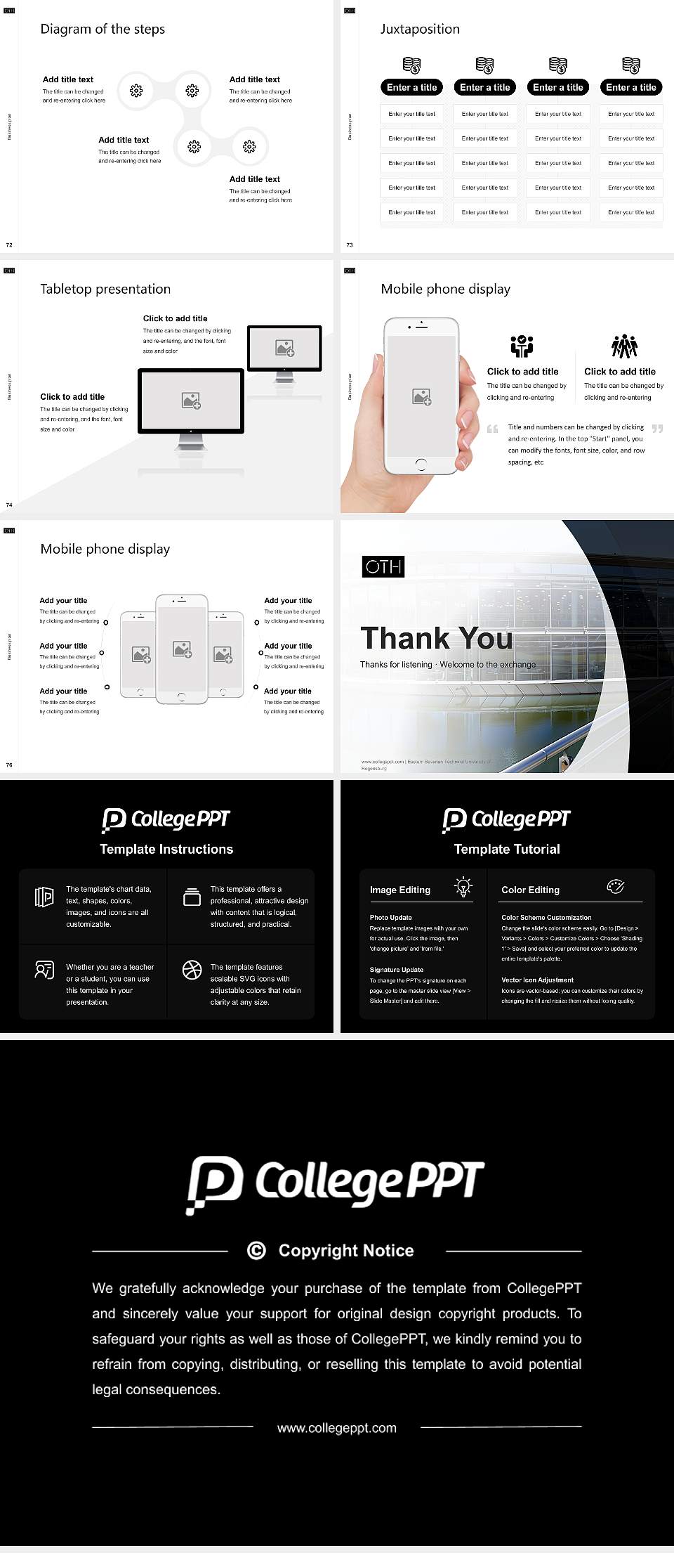 Eastern Bavarian Technical University of Regensburg Competition/Entrepreneurship Contest PPT Template4:3 ratio PPT effect preview image9