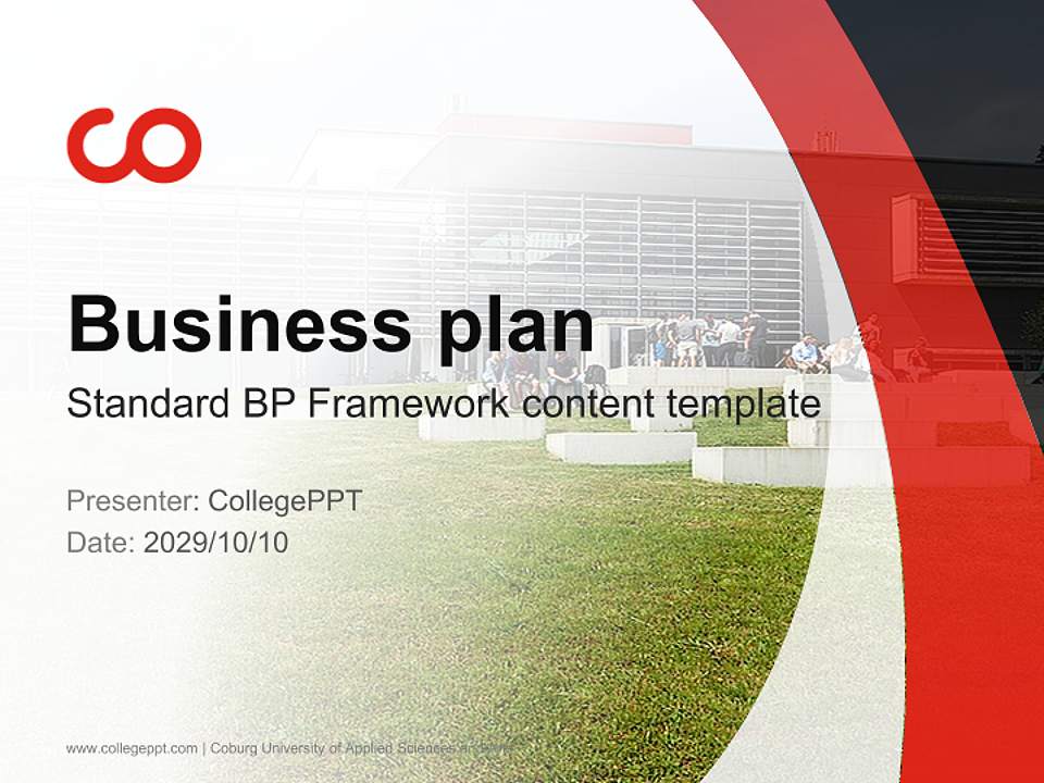 Coburg University of Applied Sciences and Arts Competition/Entrepreneurship Contest PPT Template4:3 ratio PPT effect preview image9